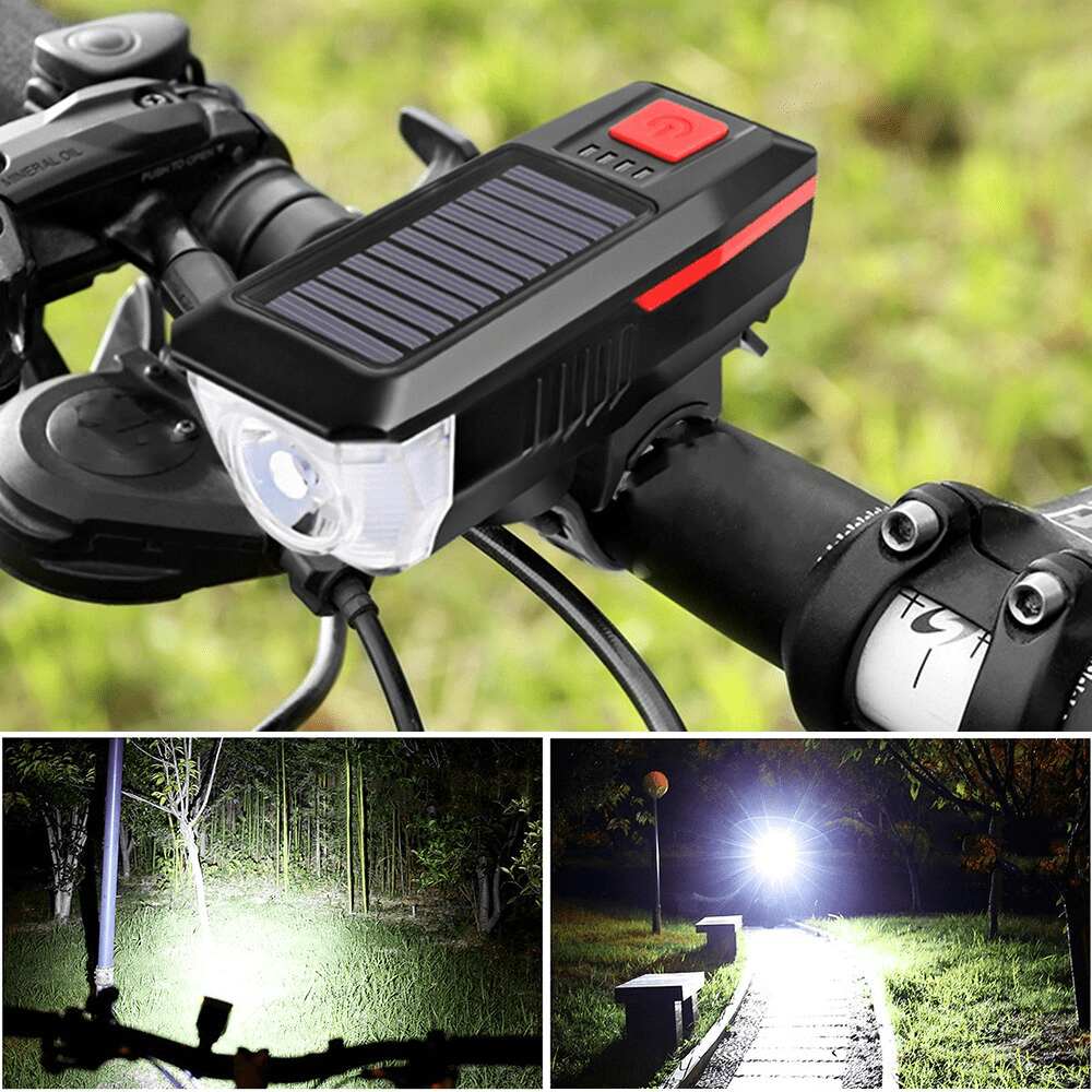 Solarna led lampa za bicikl sa sirenom - Image 4