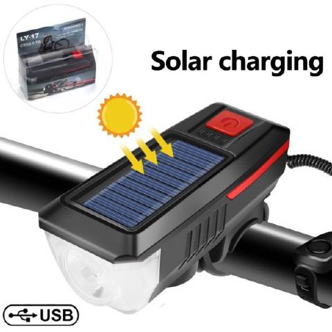 Solarna led lampa za bicikl sa sirenom - Image 5